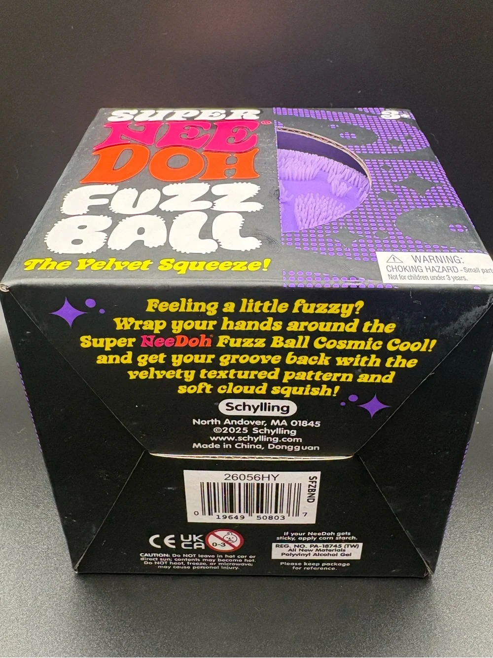 Super NeeDoh Fuzz Ball Velvet Squeeze — Purple
